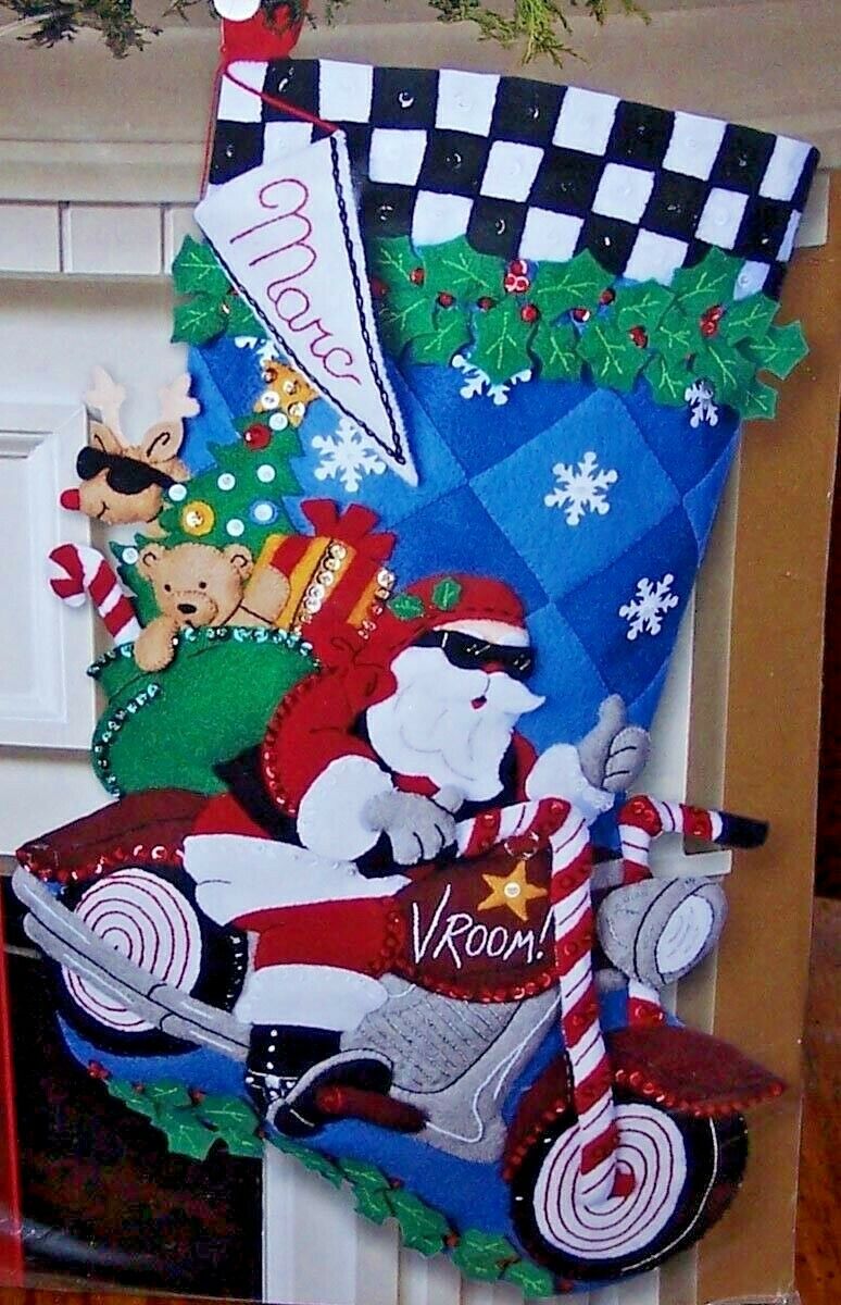  MerryStockings Cruising to Town 18 Felt Christmas Stocking Kit  from